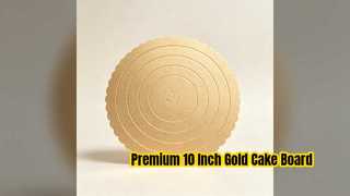 10 Inch Gold Cake Board Sturdy Food Safe Bakery Base