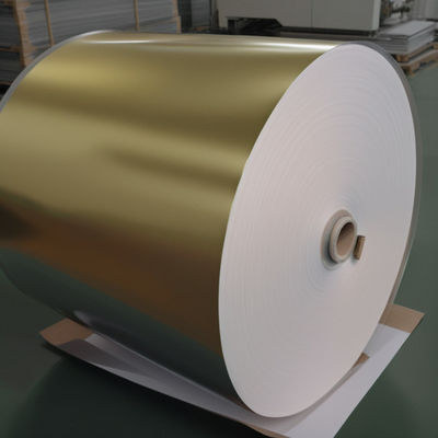 Golden Vacuum Metallized Paper ISO Foil Paper Roll 67GSM With High Wet ...